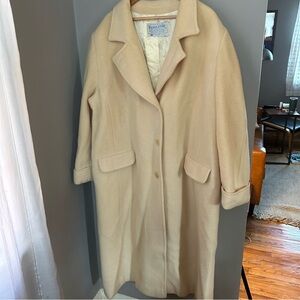 Vintage Pendleton 100% Virgin Wool Classic Long Overcoat Sz 24W